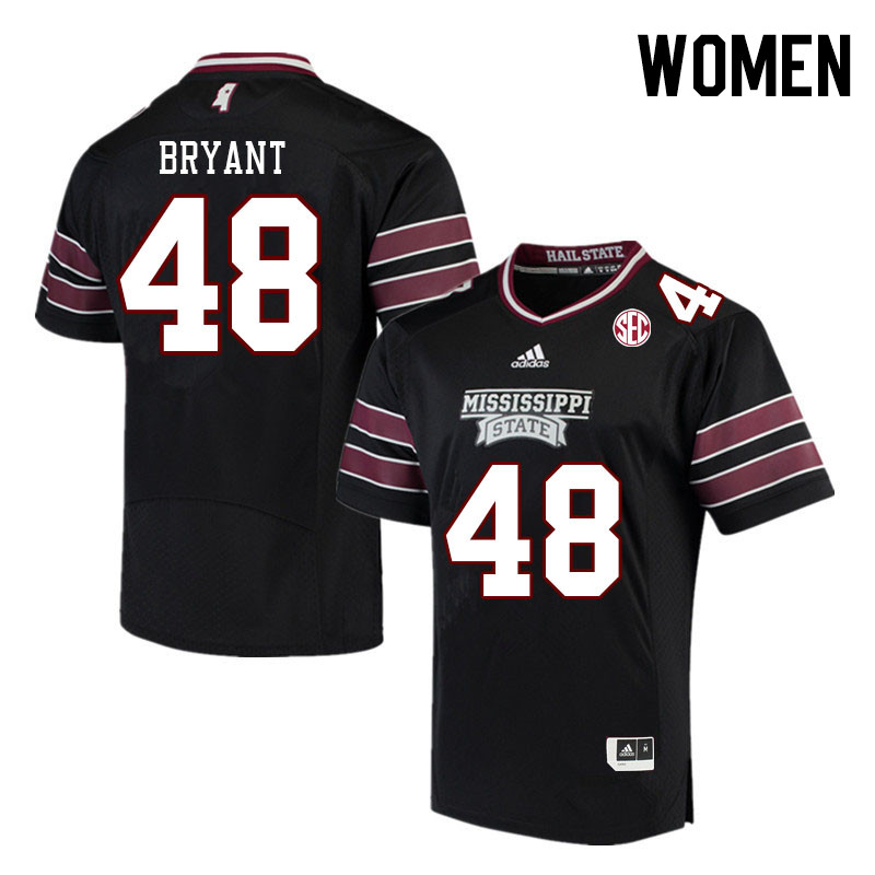 Women #48 Caleb Bryant Mississippi State Bulldogs College Football Jerseys Stitched Sale-Black